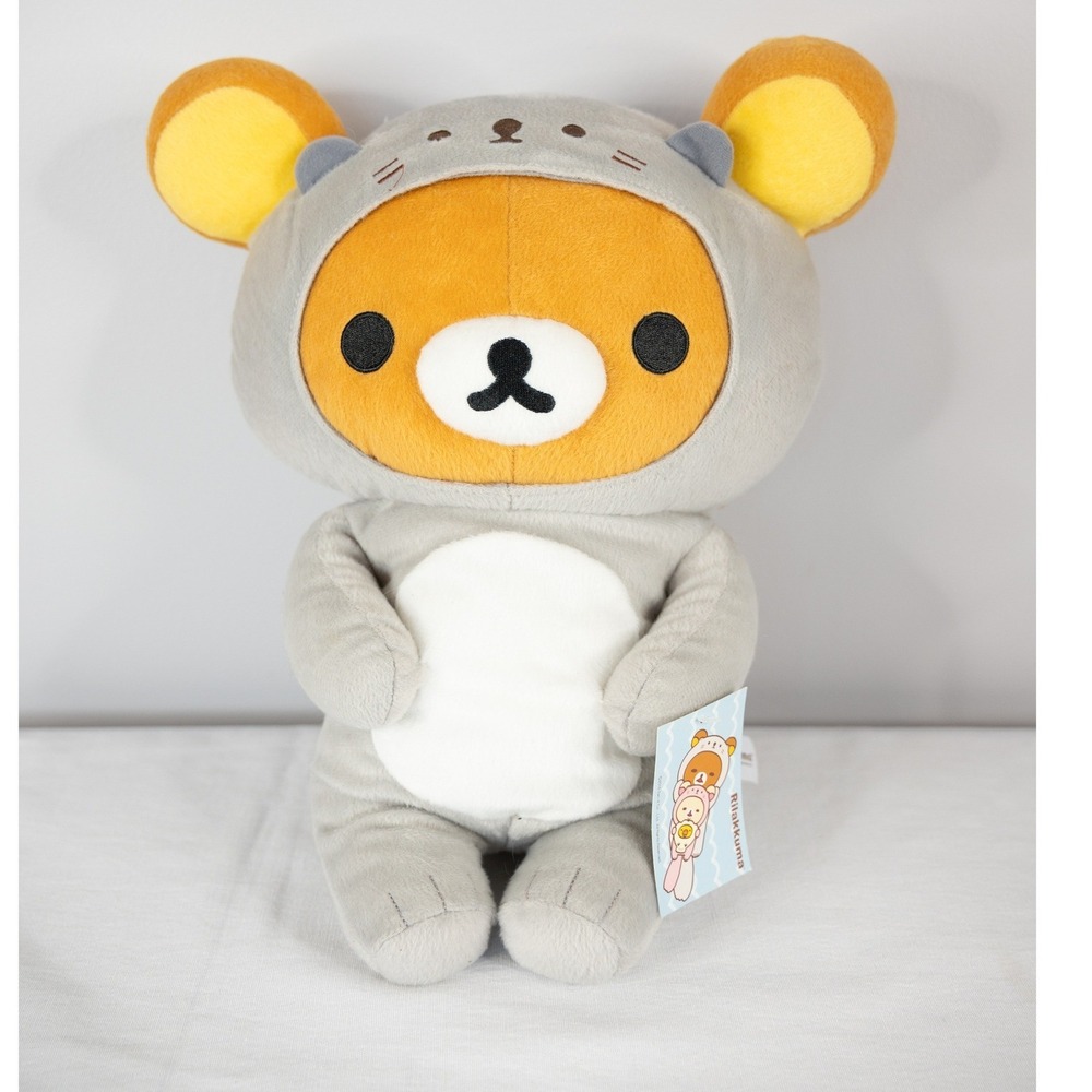 San-X Rilakkuma Plush Toy Large Grey New Sea Otter Kigurumi Costume 16 Inch